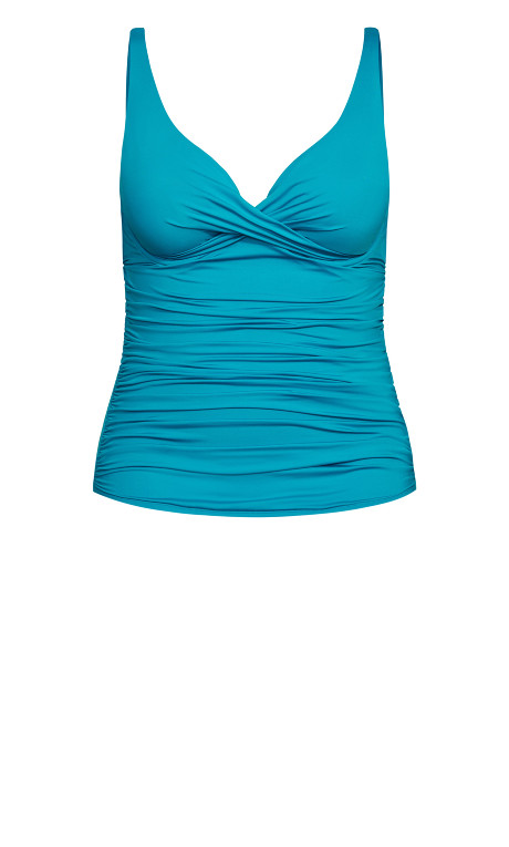 Shop Women's Plus Size Plus Size Rhodes Underwire Tankini Top - turquoise