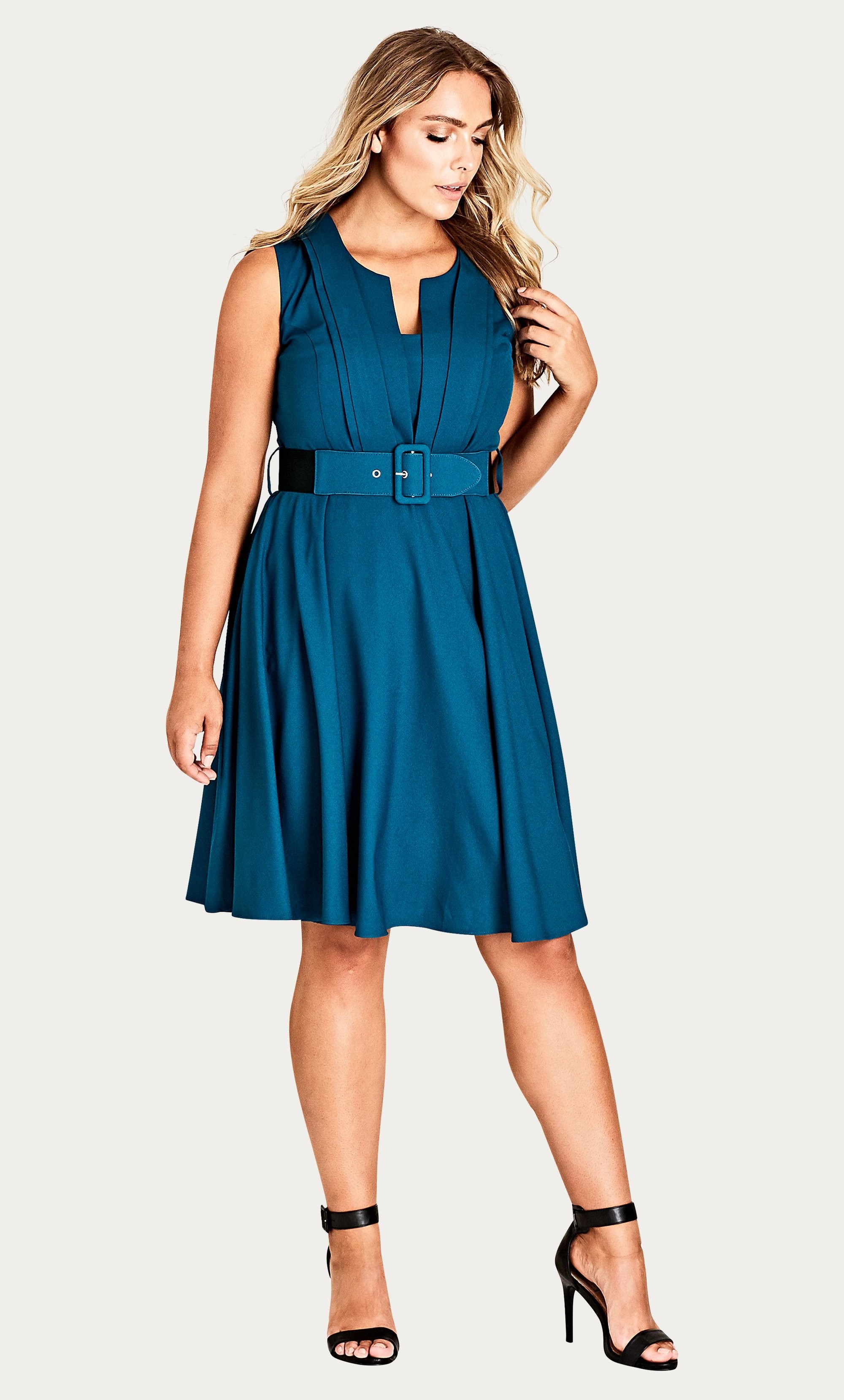 city chic teal dress